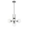 Z-Lite Parsons 4 Light Chandelier, Matte Black & Clear 477-4MB-BN - alternate 3
